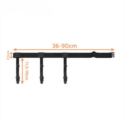 Bretele suport camasa idealSTORE reglabile, elastice antialunecare, prindere sigura, negru