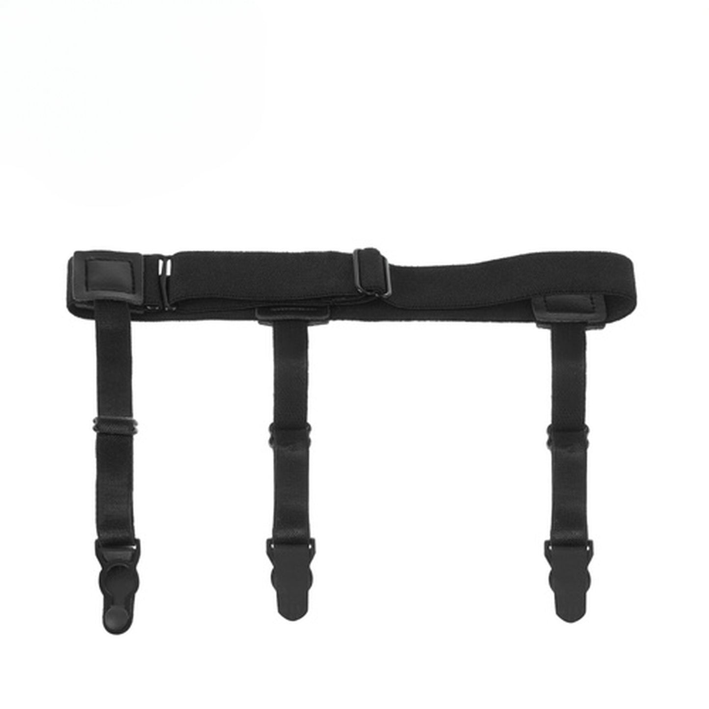 Bretele suport camasa idealSTORE reglabile, elastice antialunecare, prindere sigura, negru