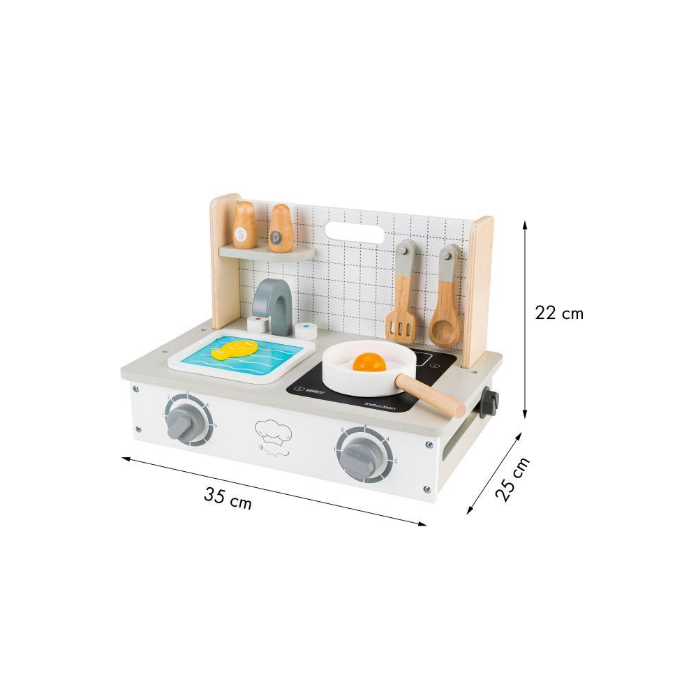 Mini Bucatarie pentru Copii, Bigshot BS0159, cu 7 Accesorii 35 x 25 x 22 cm