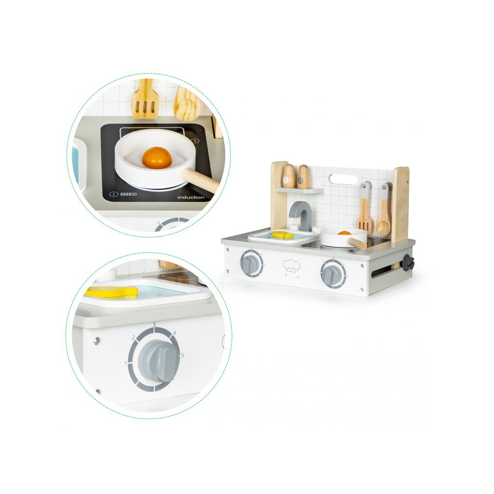 Mini Bucatarie pentru Copii, Bigshot BS0159, cu 7 Accesorii 35 x 25 x 22 cm