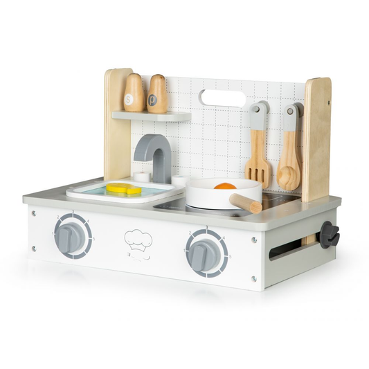 Mini Bucatarie pentru Copii, Bigshot BS0159, cu 7 Accesorii 35 x 25 x 22 cm