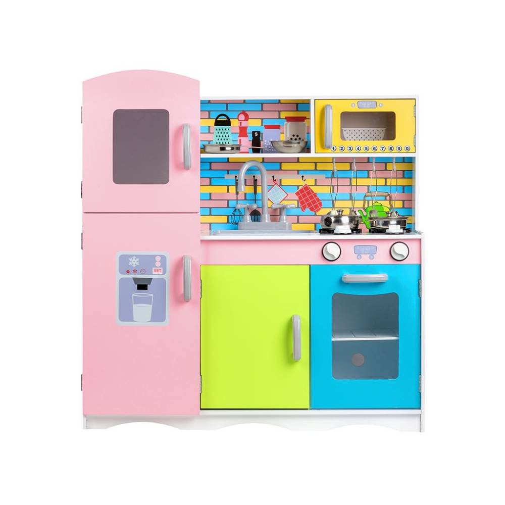 Bucatarie din Lemn Pentru Copii Bigshot BS038MC, 86 x 81 x 30 cm, Multicolora