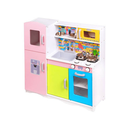 Bucatarie din Lemn Pentru Copii Bigshot BS038MC, 86 x 81 x 30 cm, Multicolora