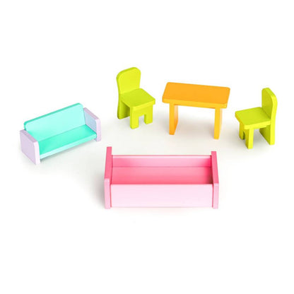 Casuta de Joaca Pentru Copii, Bigshot BS8012MC, 3 Niveluri, 3 Incaperi, Baie, Bucatarie, Piese de Mobilier Incluse, 95 x 50 x 24 cm, Multicolora