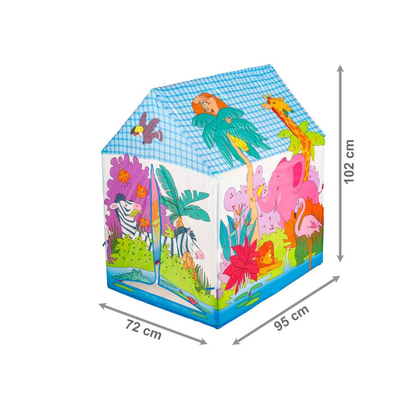 Cort de Joaca pentru Copii, Bigshot BS8182JG, Model Gradina Zoo, 95 x 72 x 102 cm, Multicolor
