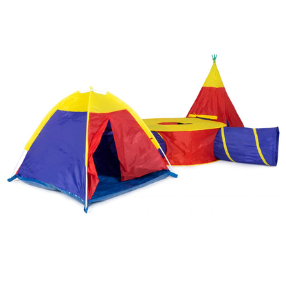 Set Corturi cu Tunel de Joaca pentru Copii, Bigshot BS8905, Multifunctional 7 in 1, 532 x 135 cm, Multicolor