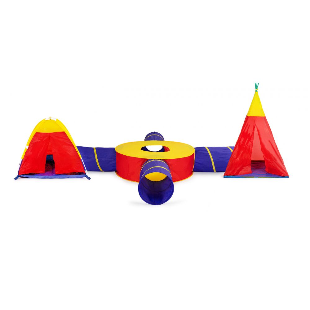 Set Corturi cu Tunel de Joaca pentru Copii, Bigshot BS8905, Multifunctional 7 in 1, 532 x 135 cm, Multicolor