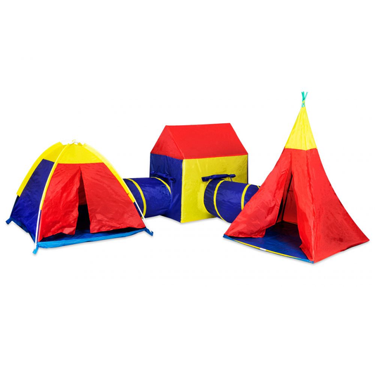 Set Corturi cu Tunel de Joaca pentru Copii, Bigshot BS8906MC, Multifunctional 5 in 1, Multicolor