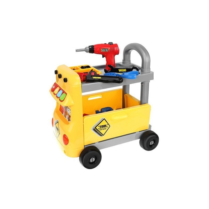 Carucior cu Scule De Jucarie Pentru Copii, 38 De Elemente