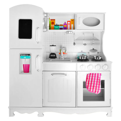 Bucatarie din Lemn Premium pentru Copii idealSTORE Chef's Max Cook 98x92.5x30 cm cu Iluminare LED si Elemente Mobile