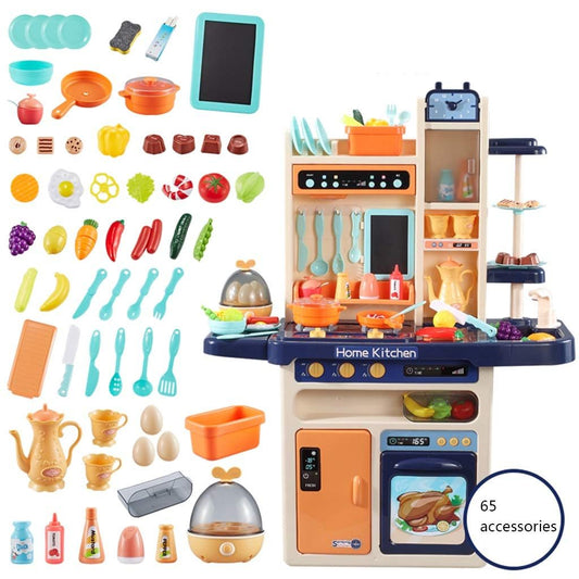 Bucatarie Mappy cu 65 accesorii, lumini si sunet, Bleumarin