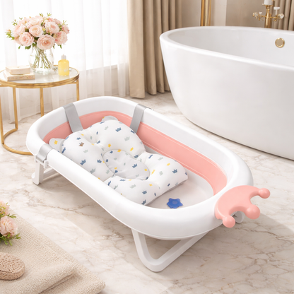 Cadita pliabila pentru bebelusi IdealStore cu perna si senzor temperatura