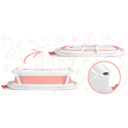 Cadita pliabila pentru bebelusi IdealStore cu perna si senzor temperatura