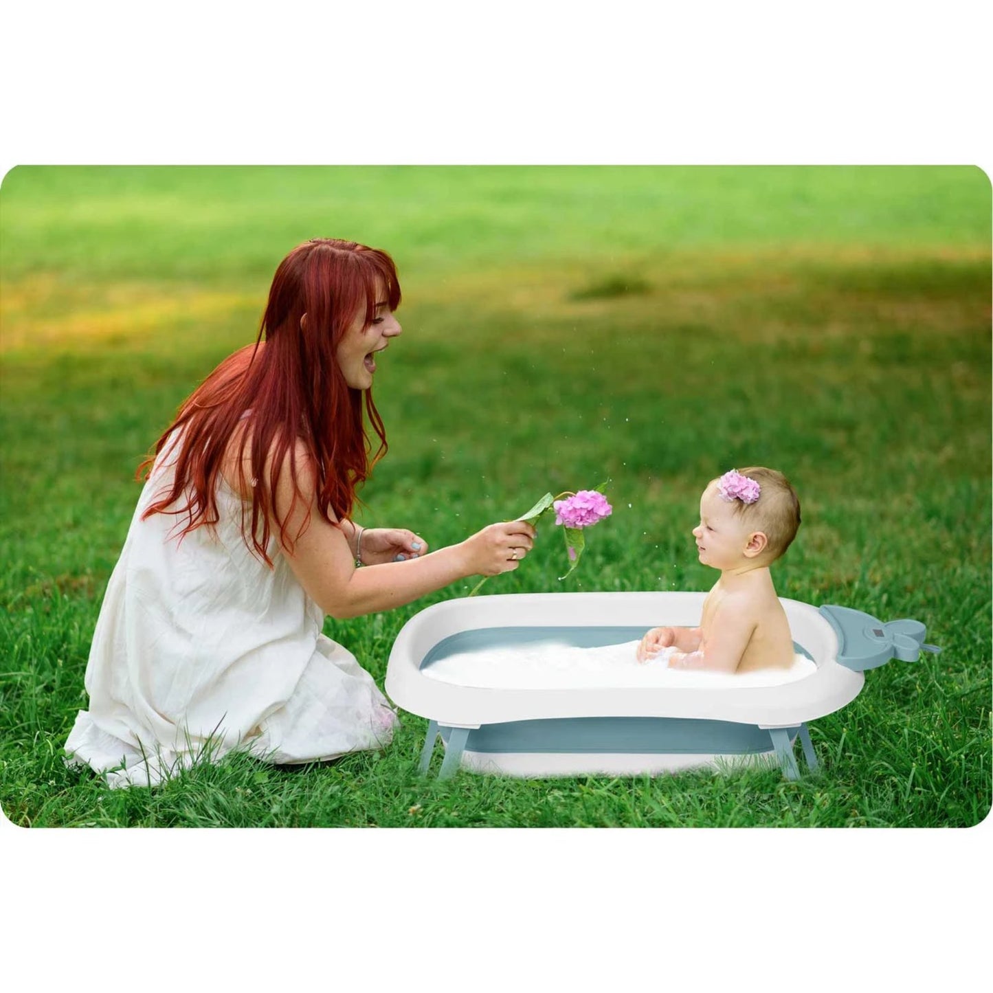Cadita pliabila pentru bebelusi cu termometru LCD Superbath IdealStore