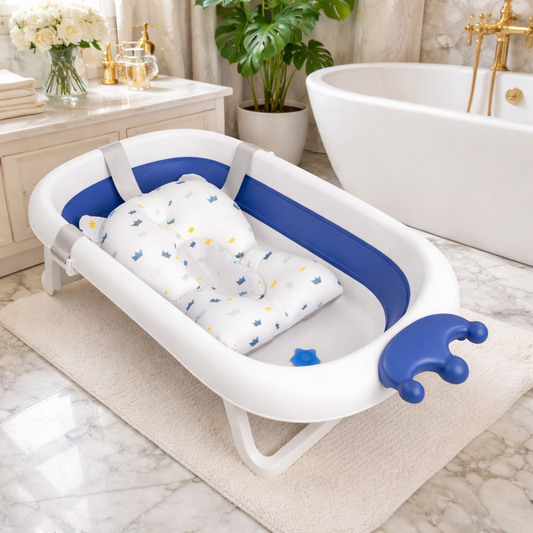 Cadita pliabila pentru bebelusi cu perna si senzor temperatura IdealStore