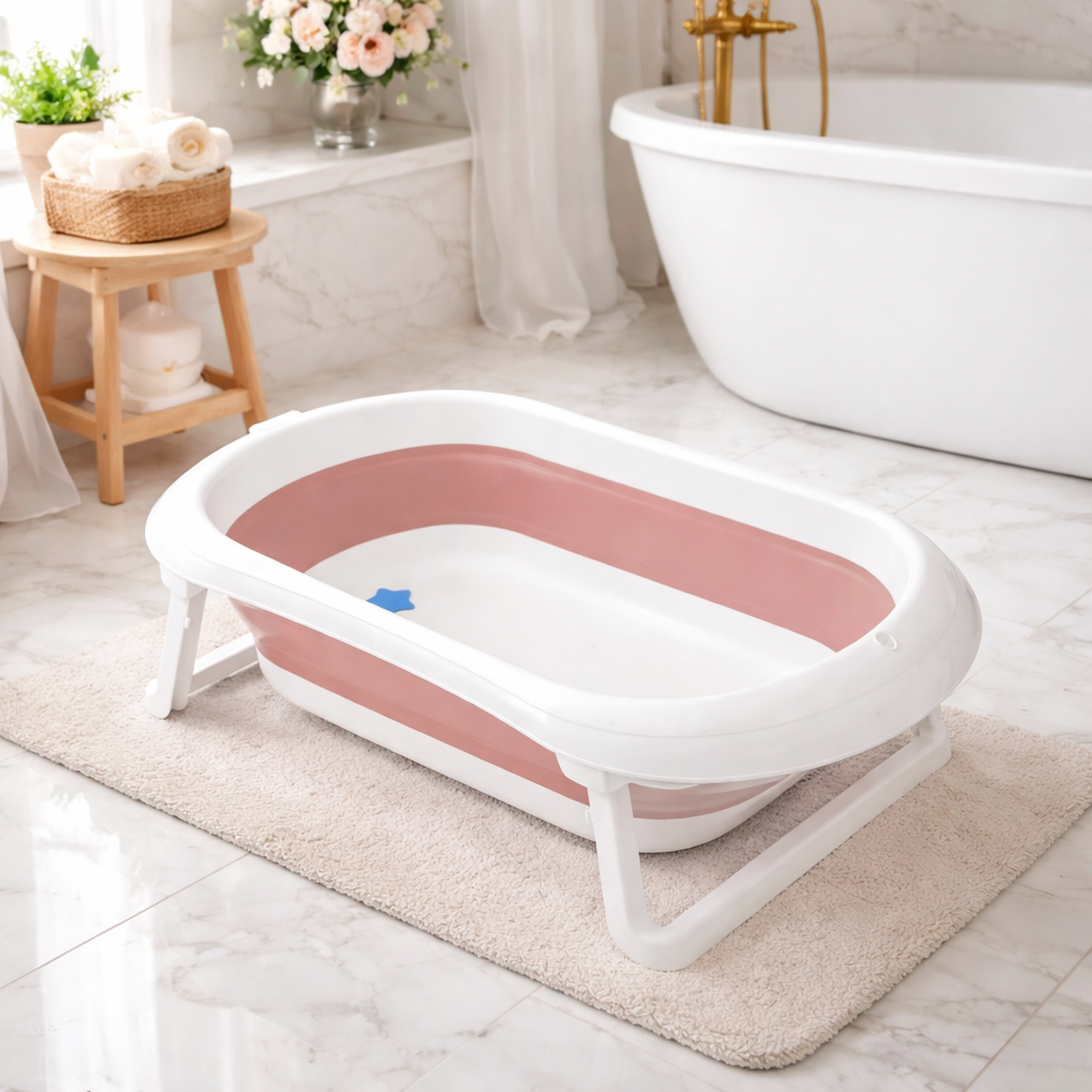Cadita pliabila pentru baie copii RicoKids cu senzor temperatura