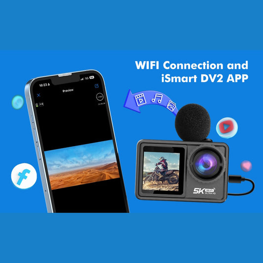 Camera de Actiune idealSTORE SmartGo Cam 5K Ultra HD 24MP WiFi Waterproof