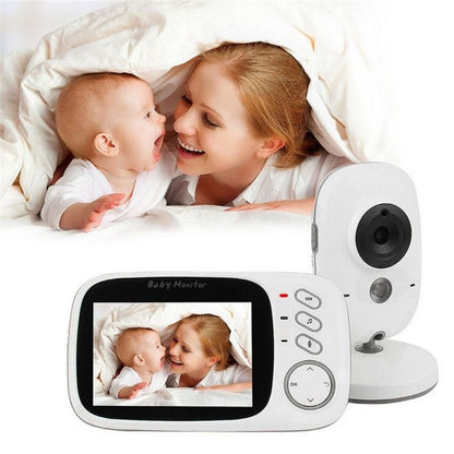 Baby monitor idealSTORE video-audio wireless cu night vision talk back si senzori temperatura, 3,2 inch