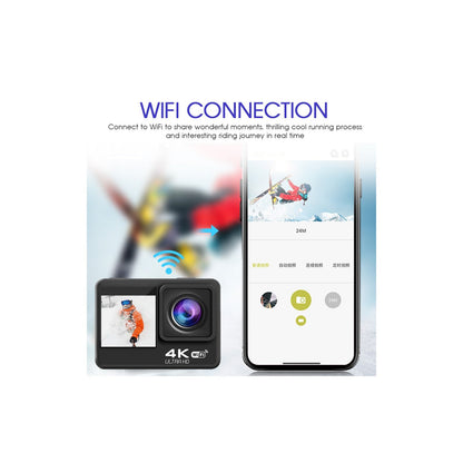 Camera de actiune Supersonic idealSTORE 4K Ultra HD WiFi Touch ecran dublu, Microfon