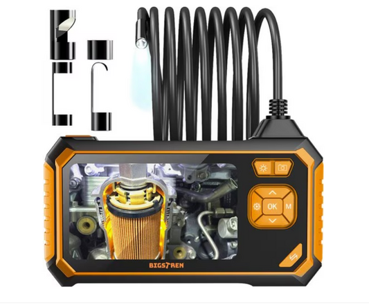 Camera Endoscop Pentru Inspectie idealSTORE, Ecran LCD HD de 4, 3, Full HD, Varf Clasic, Carlig, Magnet, Oglinda, 3 Moduri de iluminare, 6 LED-uri Incorporate, 5m Cablu, Rezistent la Apa IP67