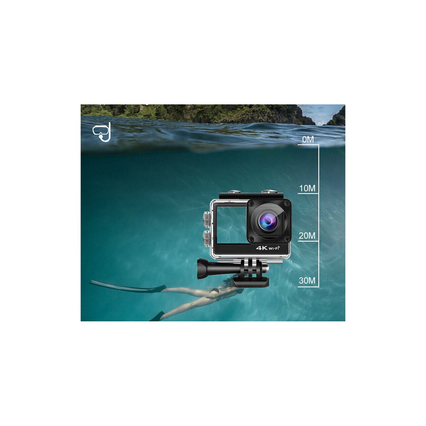 Camera de actiune Supersonic idealSTORE 4K Ultra HD WiFi Touch ecran dublu, Microfon