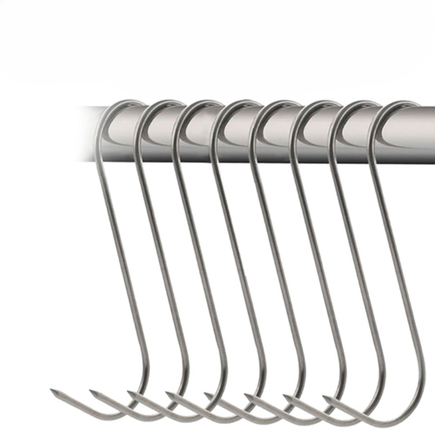 Set 15 Carlige Macelarie IdealStore din Otel Inoxidabil Tip S, Sarcina 15 kg