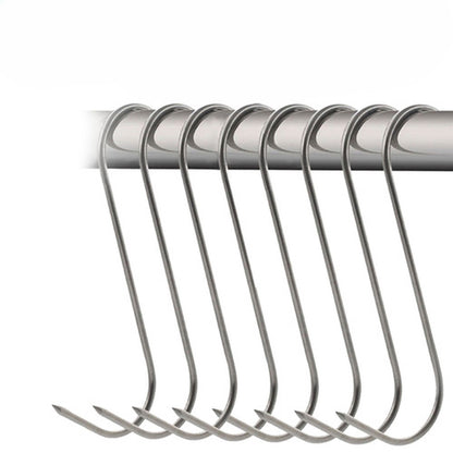 Set 15 Carlige Macelarie IdealStore din Otel Inoxidabil Tip S, Sarcina 15 kg