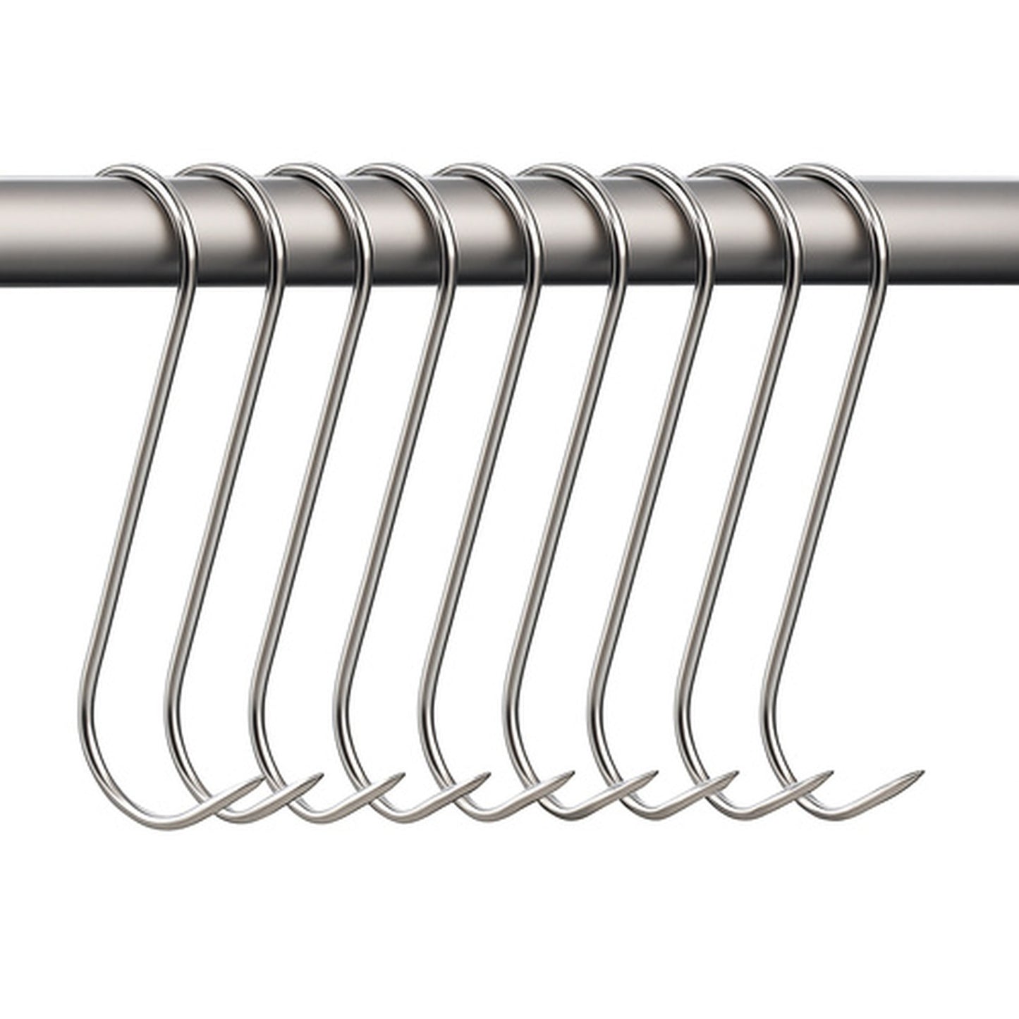 Set 15 Carlige Macelarie IdealStore din Otel Inoxidabil Tip S, Sarcina 15 kg