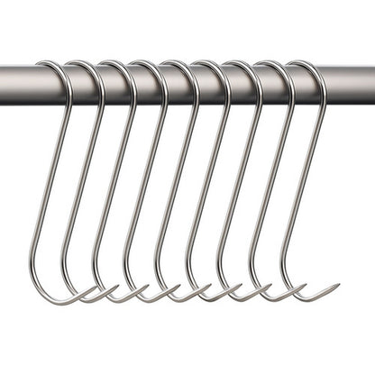 Set 15 Carlige Macelarie IdealStore din Otel Inoxidabil Tip S, Sarcina 15 kg