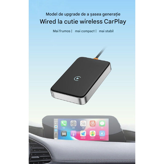 Adaptor Wireless CarPlay idealSTORE USB Plug and Play Compatibil iOS Android