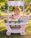 Carucior de inghetata din lemn Sweet Cream Ideal Store cu accesorii