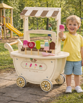 Carucior de inghetata din lemn Ice Cream Ideal Store cu accesorii copii