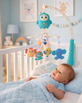 Carusel interactiv multifunctional pentru patut bebe Happy Bed Bell cu telecomanda