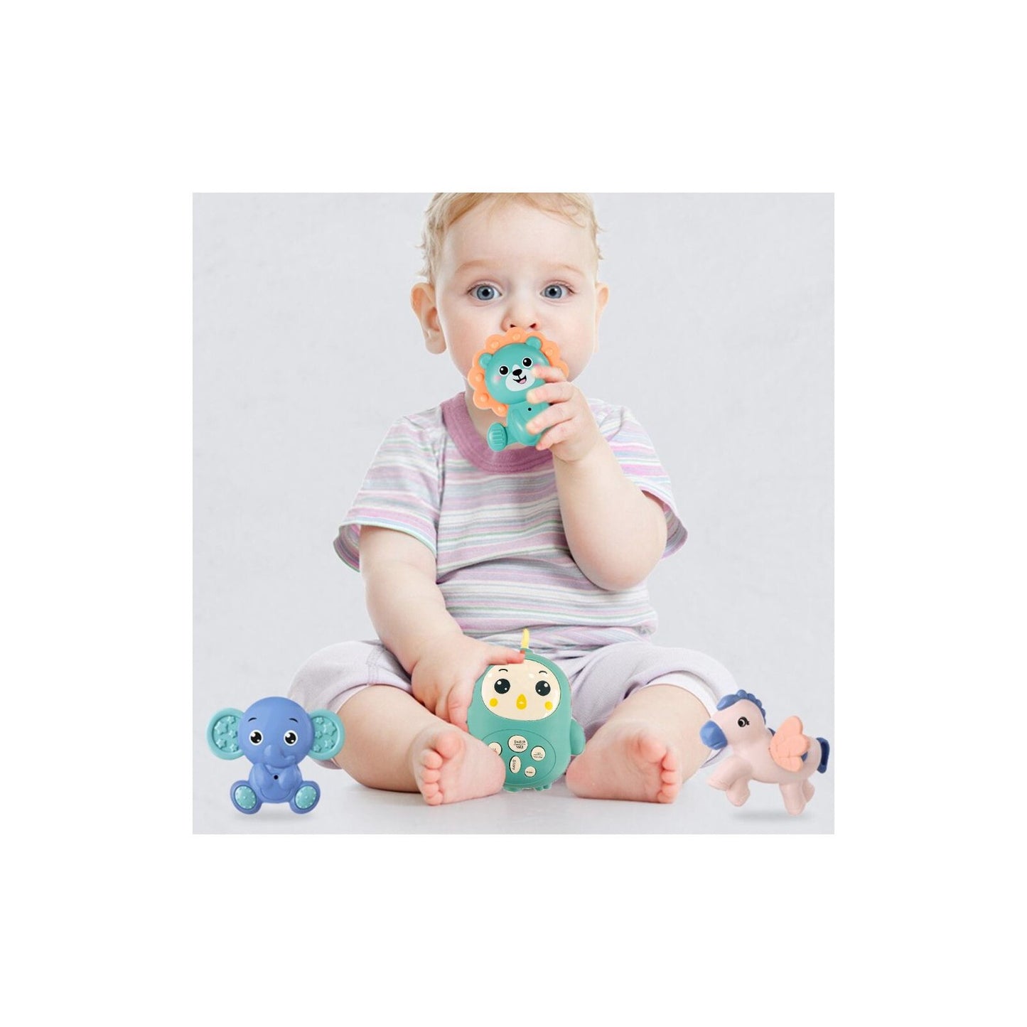 Carusel interactiv multifunctional pentru patut bebe Happy Bed Bell cu telecomanda