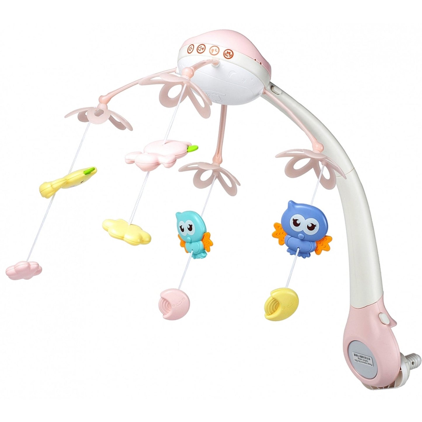Carusel interactiv multifunctional pentru patut bebe Night Bed Bell cu proiectie si telecomanda