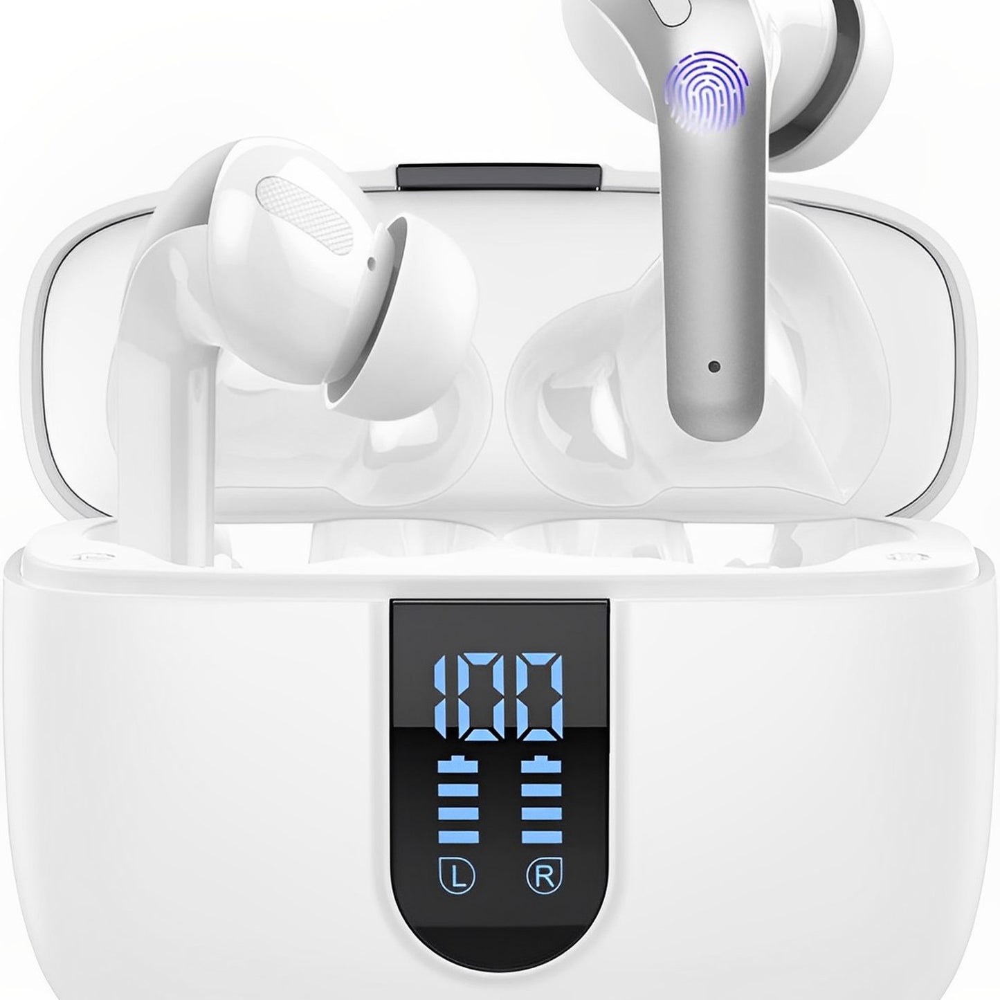 Casti Wireless Supersound Idealstore Bluetooth 5.2 cu Afisaj LED si Control Touch