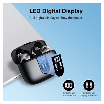 Casti Wireless Bluetooth 5.2 SuperSound IdealStore cu Afisaj Digital LED
