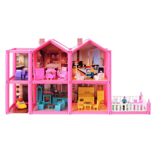 Casuta de papusi cu mobilier, 69 x 36 cm