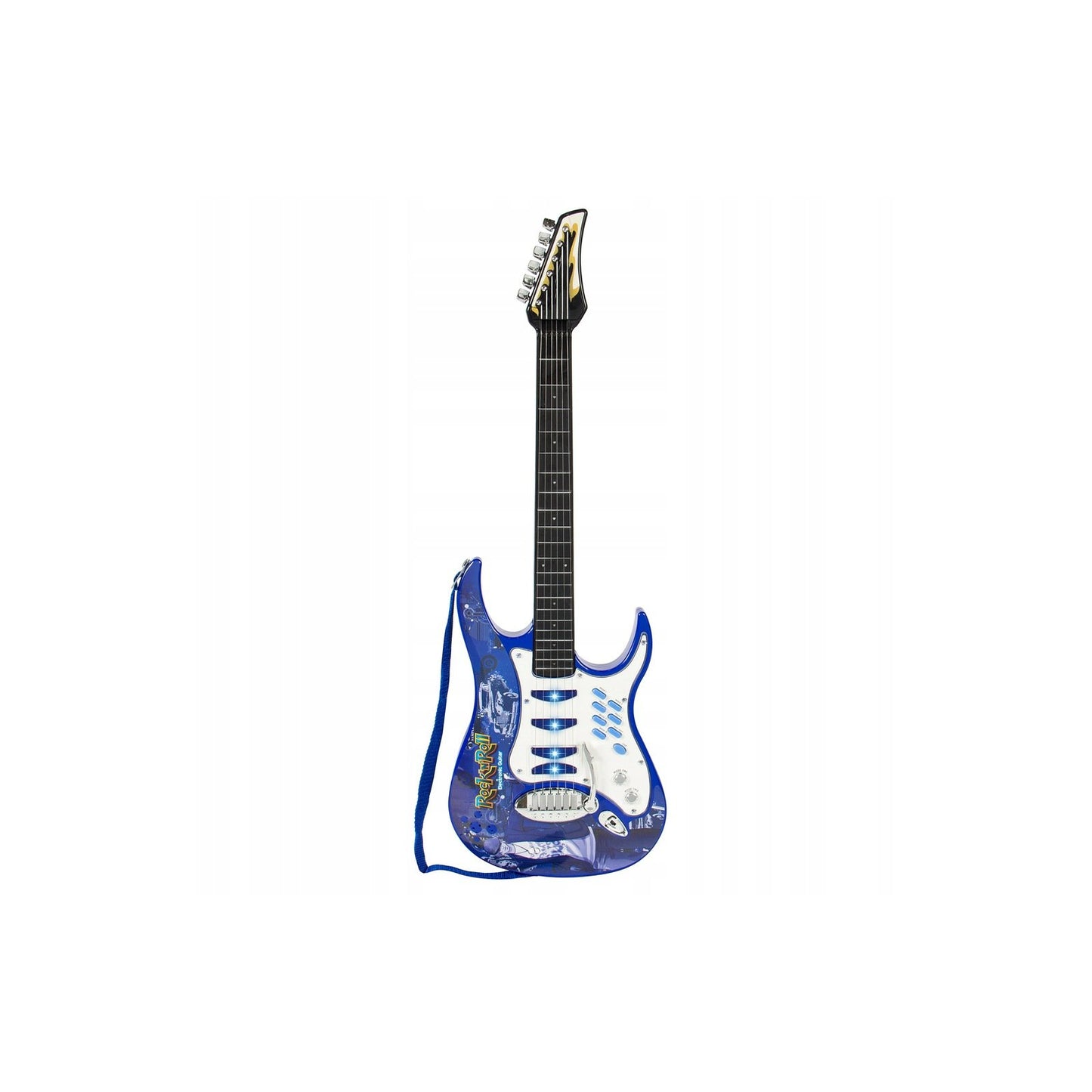 Chitara electrica cu amplificator si microfon IdealStore Rock Party Blue