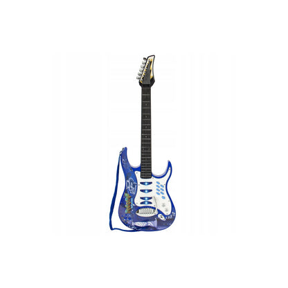 Chitara electrica cu amplificator si microfon IdealStore Rock Party Blue