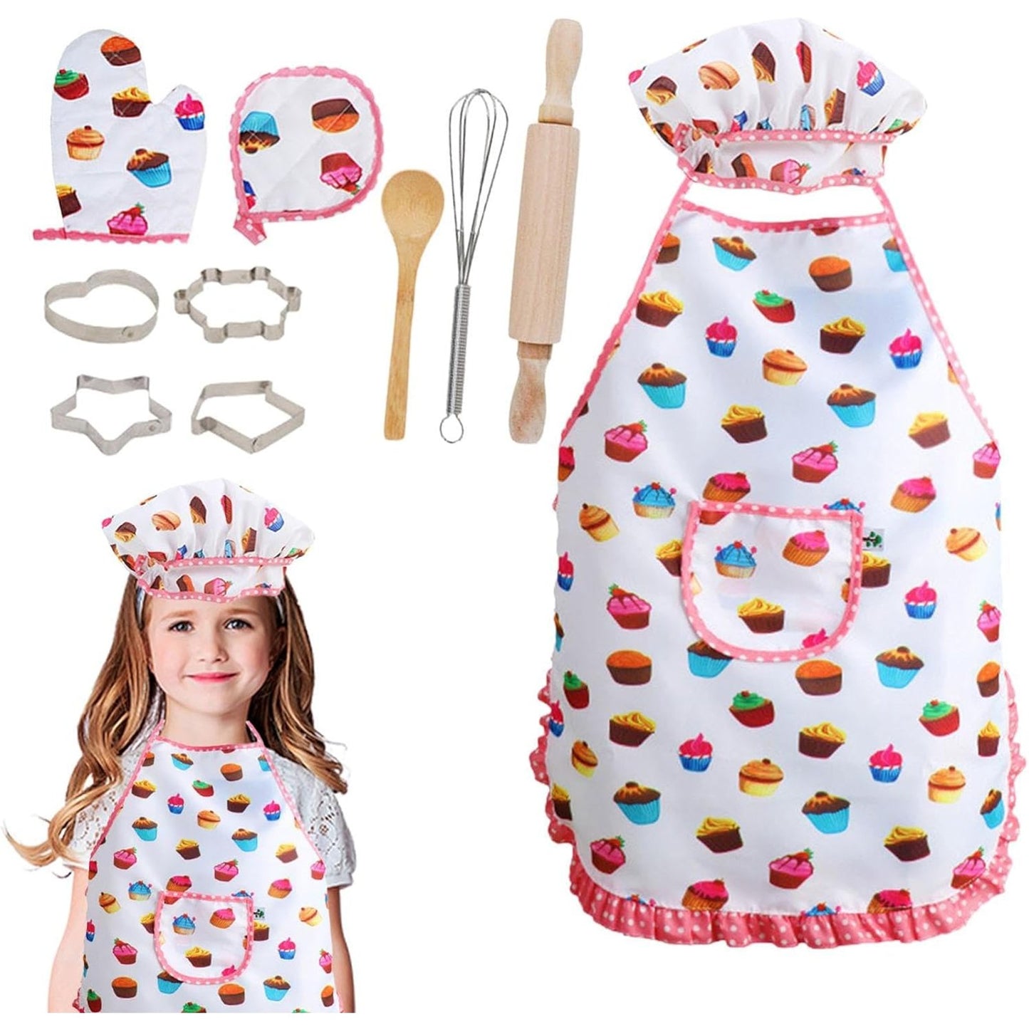 Set de gatit pentru copii Little Confectioner IdealStore cu sort, sucitor si ustensile