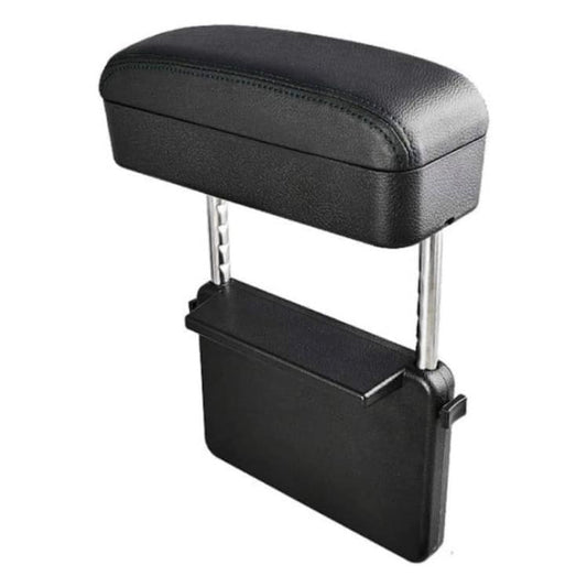 Cotiera Auto Universala idealSTORE, Ajustabila Pe Inaltime, Spatiu de Depozitare, Material Piele Ecologica, Culoare Negru