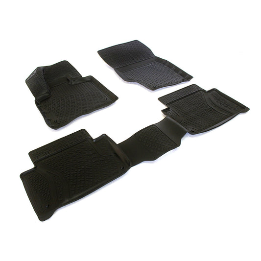 Covoare cauciuc stil tavita Audi Q72006-2015, Bordura inalta, fara miros, Material cauciucat foarte moale