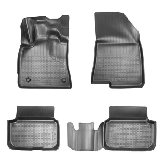 Covoare cauciuc tavita idealSTORE compatibile Dacia Logan III 2021-> Material cauciucat premium, Suprafata antiaderenta, Bordura inalta de aproximativ 2,5cm