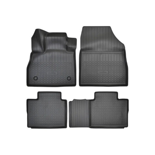 Covoare cauciuc tavita idealSTORE compatibile Renault Espace V Sofer, Pasager randul 1 si randul 2 2015-> Material cauciucat premium, Suprafata antiaderenta, Bordura inalta de aproximativ 2,5cm