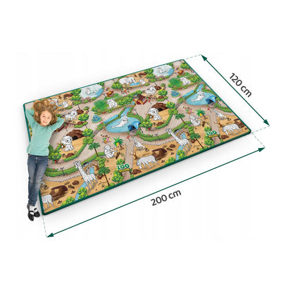 Covor de joaca pliabil din spuma termorezistent 200x120 cm IdealStore First Steps antialunecare