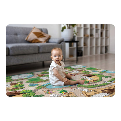 Covor de joaca pliabil din spuma termorezistent 200x120 cm IdealStore First Steps antialunecare