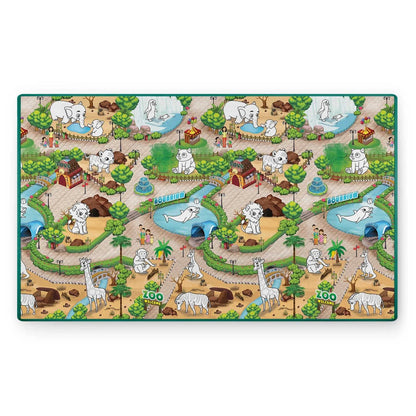 Covor de joaca pliabil din spuma termorezistent 200x120 cm IdealStore First Steps antialunecare