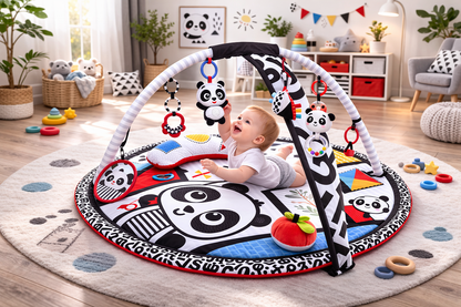 Centru de activitati tip Covoras Educational idealSTORE PANDA JUNIOR,Se adapteaza cu usurinta permitandu-i copilului sa se joace