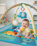 Centru de activitati tip covoras Educational cu 10 bile colorate idealSTORE Bubble Splash Time, Echipat cu accesorii simbolice